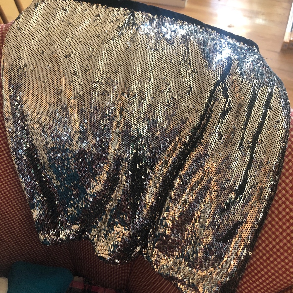 Silver Sequin Skirt